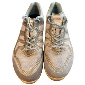 ECCO BIOM‎ Fjuel Tie Womens Sneakers Size 8 EU 39 Gray Leather Walking Shoes